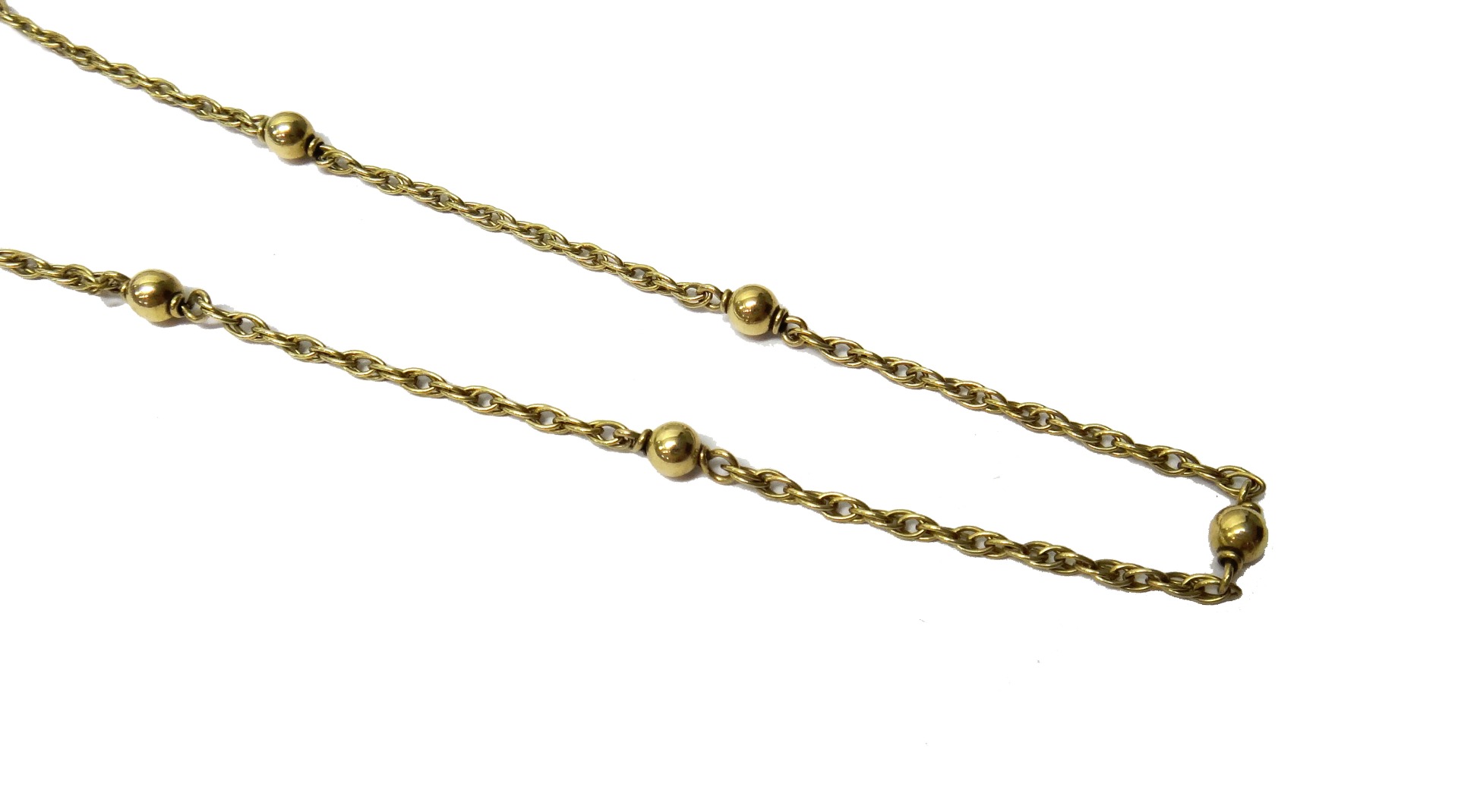 Appraisal: A ct gold necklace in a multiple link design spaced