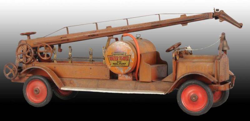 Appraisal: Pressed Steel Keystone Water Tower Fire Truck Description Circa Packard