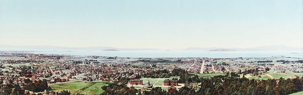 Appraisal: William Henry Jackson The Golden Gate from Berkeley Heights Photochrome