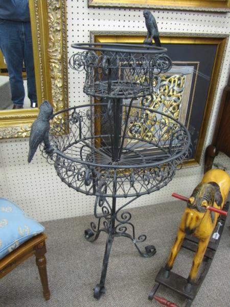 Appraisal: Cast Metal Planter with Birds