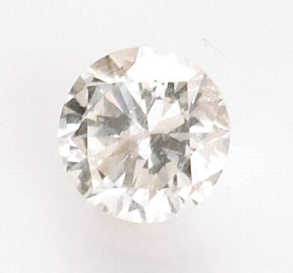 Appraisal: An unmounted round brilliant-cut diamond weighing cts