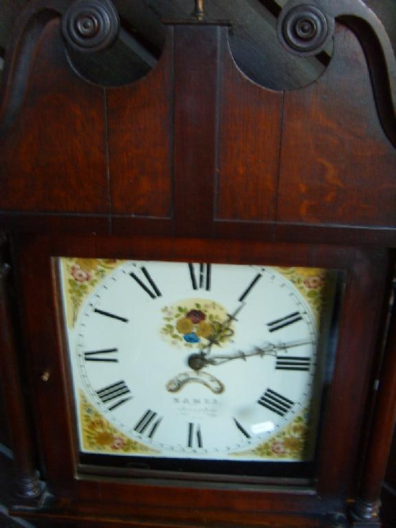 Appraisal: A th century oak longcase clock enclosing a square painted