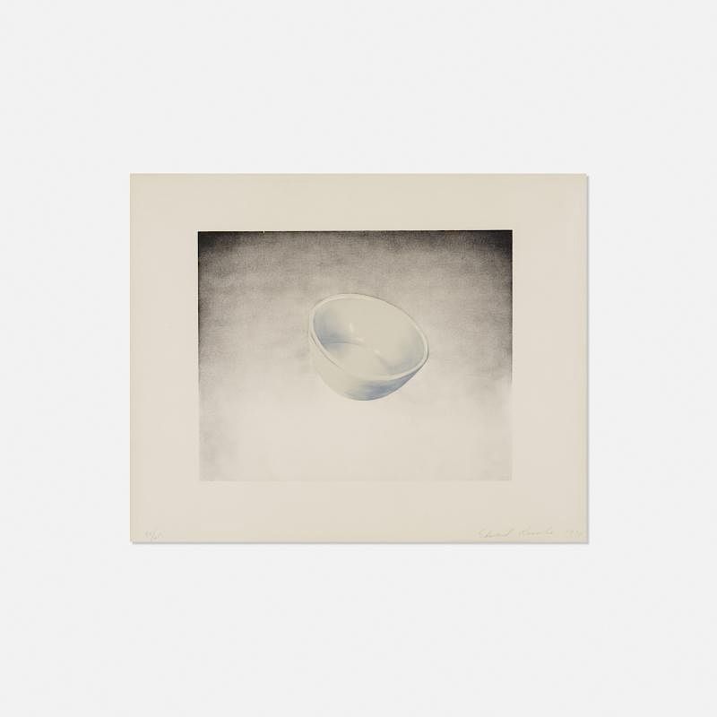 Appraisal: Ed Ruscha Bowl from Domestic Tranquility Ed Ruscha Bowl from