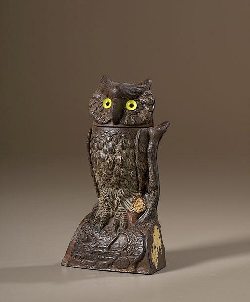 Appraisal: OWL MECHANICAL BANK manufactured by the J E Stevens Co