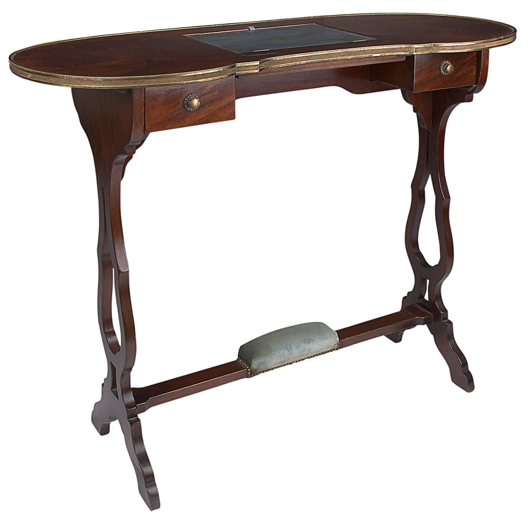 Appraisal: Louis XVI Mahogany Table En Rognon The reniform top outlined