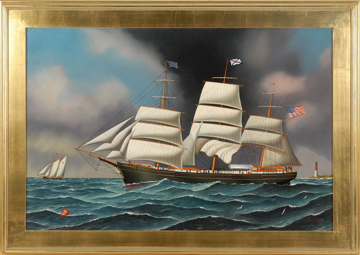 Appraisal: JEROME HOWESAmerican b Ellen Sears depicting the ship Ellen Sears