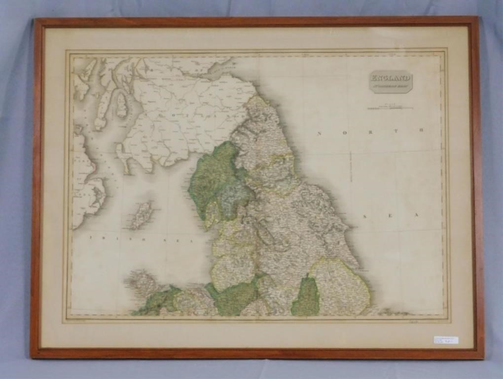 Appraisal: MAP OF ENGLAND NORTHERN PART DRAWN UNDERthe direction of M