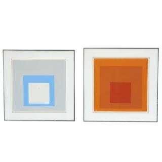 Appraisal: Josef Albers silkscreen prints Josef Albers silkscreen prints Josef Albers