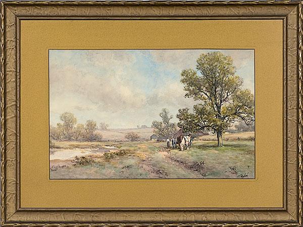 Appraisal: LANDSCAPE BY FRANK ENGLISH WATERCOLOR ON PAPER Frank F English