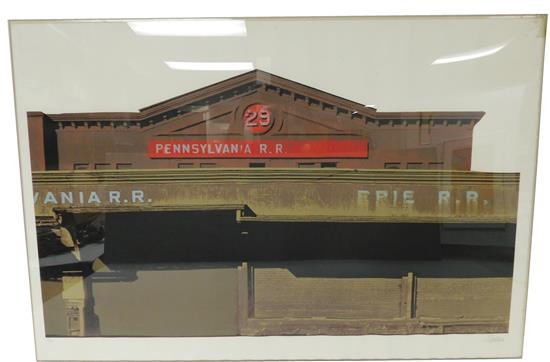 Appraisal: Gerd Winner b Pennsylvania R R ed screen print on