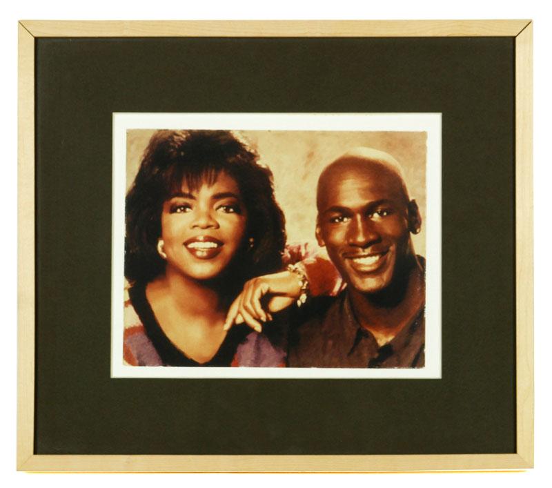 Appraisal: - Photograph of Oprah Winfrey and Michael Jordan Photograph of