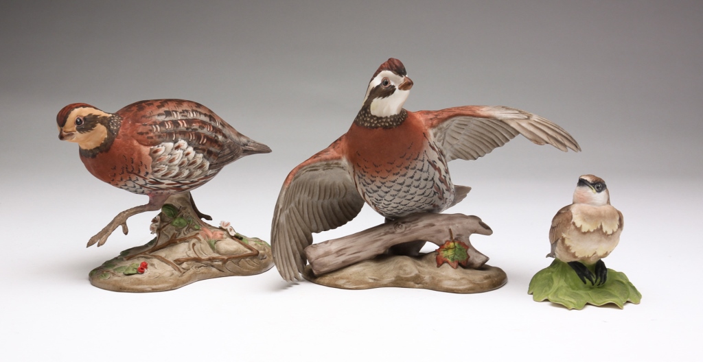 Appraisal: American th century Including two quails w w and a