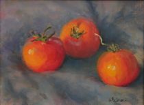 Appraisal: Judith Fulmer American Contemporary Tomatoes Oil on board framed Still