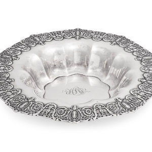 Appraisal: An American Silver Bowl with a Pierced Rim Dominick Haff