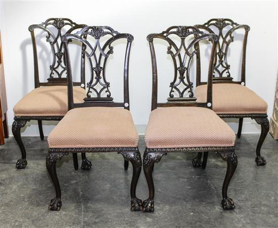 Appraisal: Sale Lot A Set of Four Irish Chippendale Style Mahogany