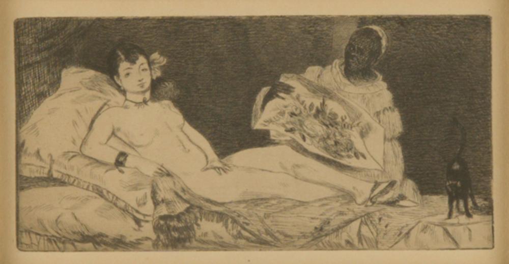 Appraisal: EDOUARD MANET - OLYMPIA etching and aquatint printed with light