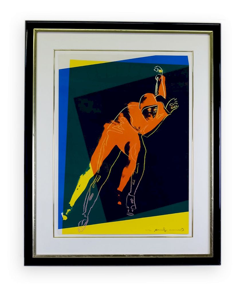 Appraisal: Andy Warhol Speed Skater Screenprint SIGNED Andy Warhol - Iconic