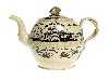 Appraisal: A YORKSHIRE CREAMWARE TEAPOT AND COVER of ovoid form with