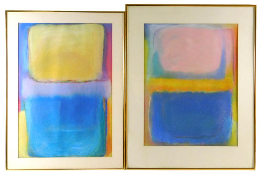 Appraisal: Two pastels on paper Adell Donaghue American st C both