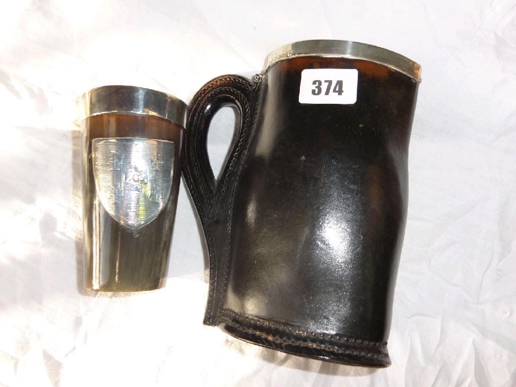 Appraisal: A leather bound jug of baluster form by Rowes of