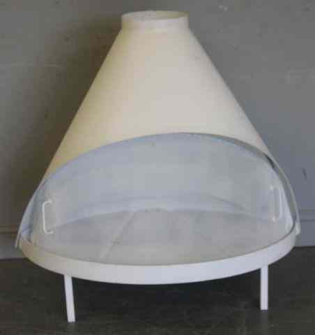 Appraisal: Midcentury Conical Fireplace Painted white From a Stamford CT location