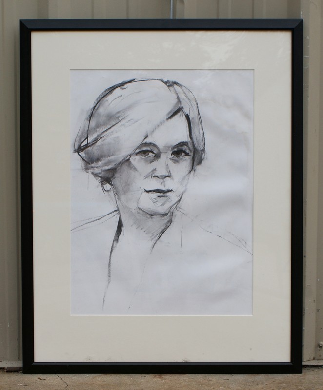 Appraisal: Tom Bostelle American PA - charcoal on paper Portrait x