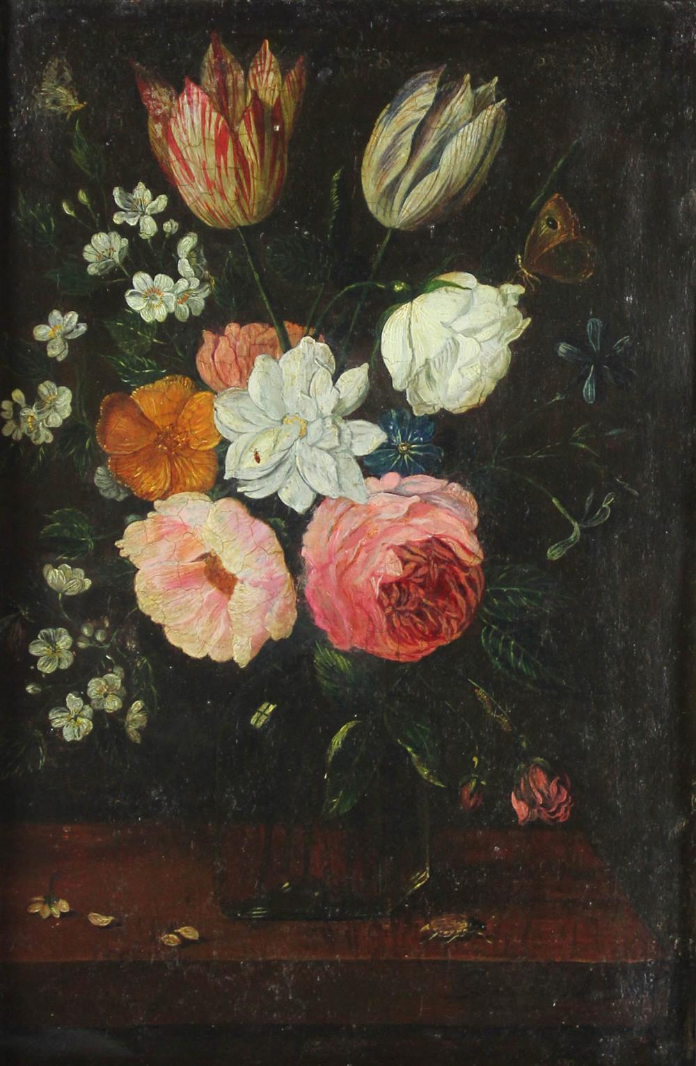 Appraisal: CIRCLE OF JAN VAN KESSEL DUTCH TH CENTURY STILL LIFE