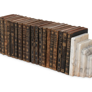 Appraisal: A Collection of Books nineteen books together with two marble