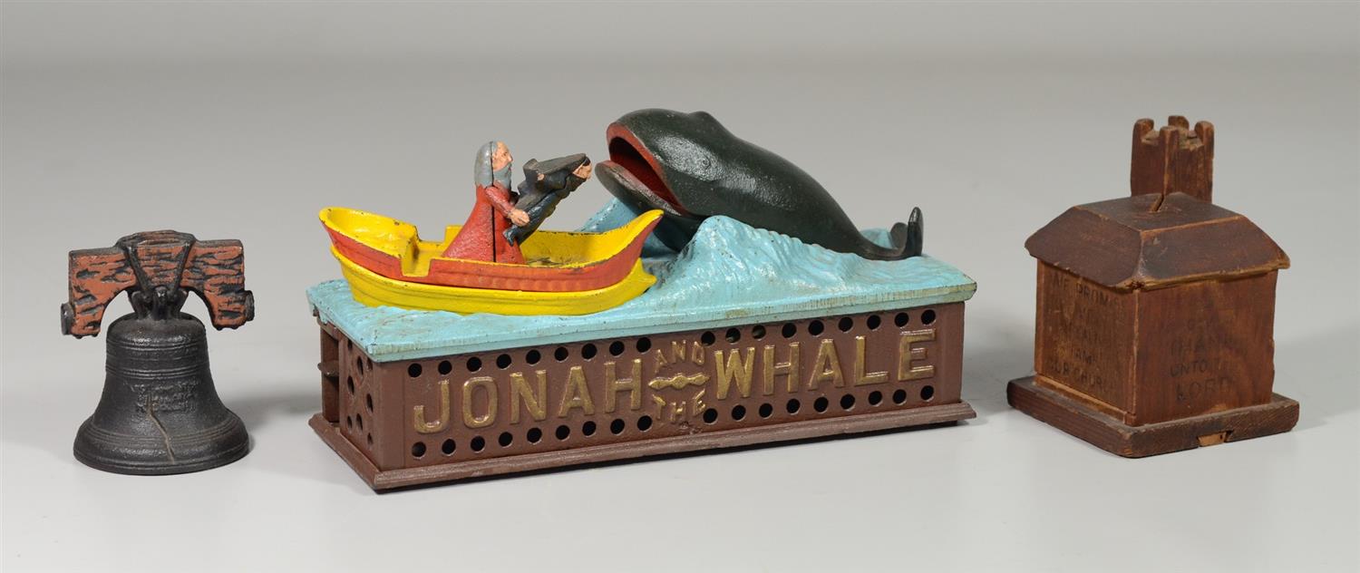 Appraisal: Book of Knowledge Jonah and the Whale mechanical bank cast