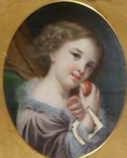 Appraisal: FOLLOWER OF JEAN-BAPTISTE GREUZEPortrait of a young child holding an