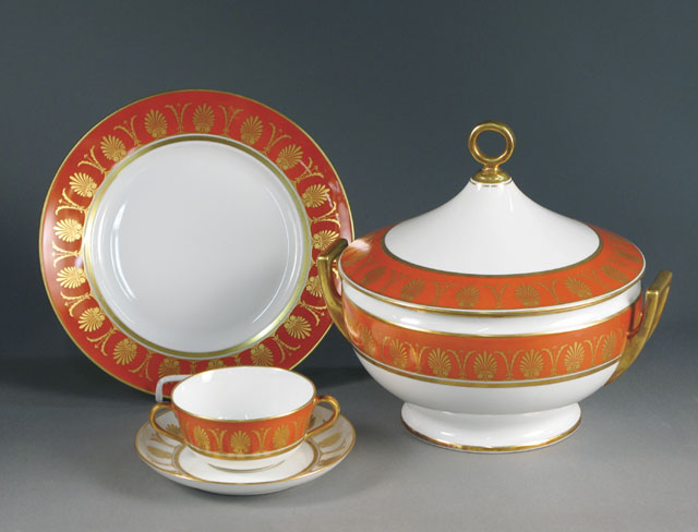 Appraisal: ITALIAN RICHARD GINORI FINE CHINA SET pieces in the Pompei