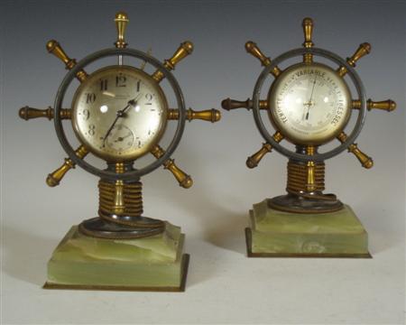 Appraisal: A pair of early th century clock and barometer desk