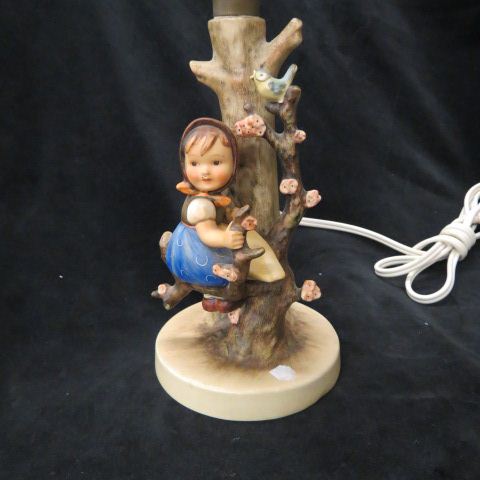 Appraisal: Hummel Lamp Apple Tree Girl old full bee mark excellent