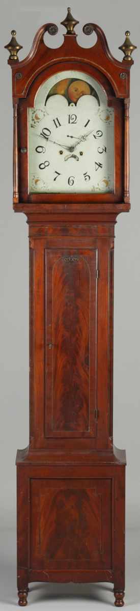 Appraisal: Early th Cent Tall Case Clock Mahogany case w brass