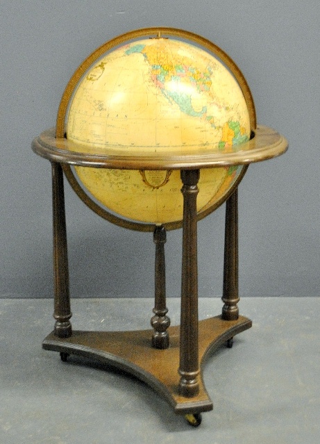 Appraisal: - Mahogany mounted Heirloom globe by Repogle Globe- dia overall