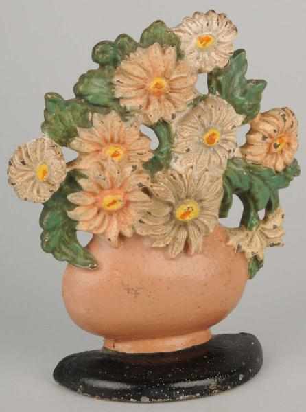 Appraisal: Cast Iron Hubley Daisy Bowl of Flowers Doorstop Condition Excellent