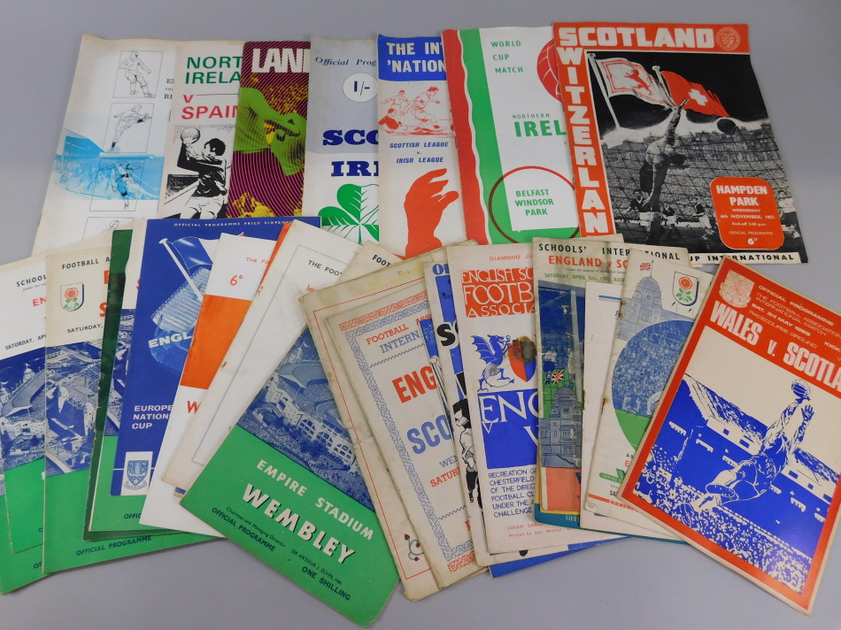 Appraisal: A collection of international football match programmes for schoolboy games