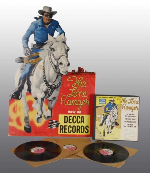 Appraisal: Cardboard Decca Records Lone Ranger Store Display Description Very colorful