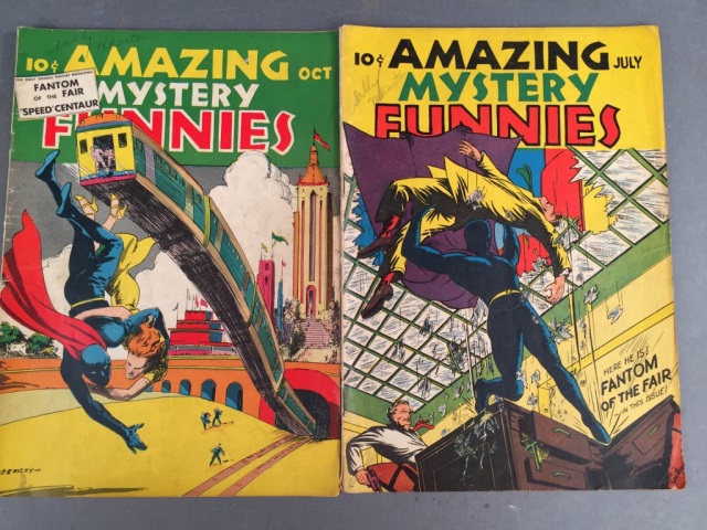 Appraisal: Amazing Mystery Funnies July Oct Ungraded unrestored Most of these