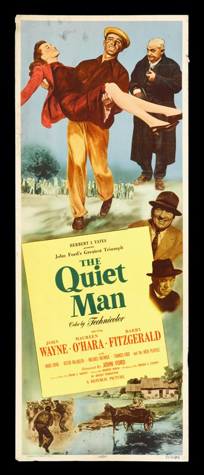 Appraisal: pieces Movie Posters The Quiet Man Republic Color litho insert