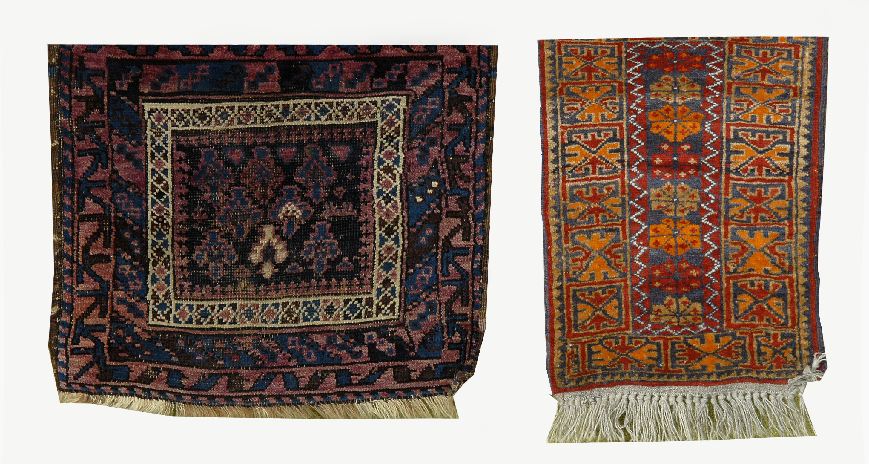 Appraisal: TWO ORIENTAL RUGS TURKISH AND BELOUCH MATS ' x '