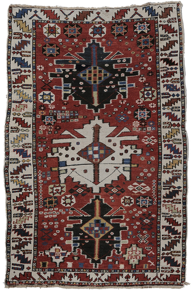 Appraisal: Kazak Rug Caucasian early th century three central medallions on