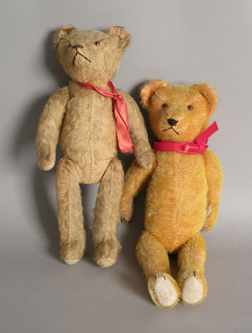 Appraisal: Two Mohair teddy bears h and h