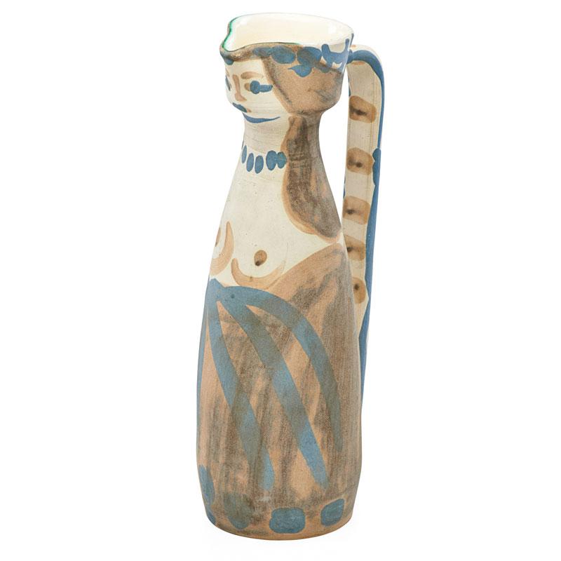 Appraisal: PABLO PICASSO MADOURA Pitcher Woman Femme PABLO PICASSO - MADOURA