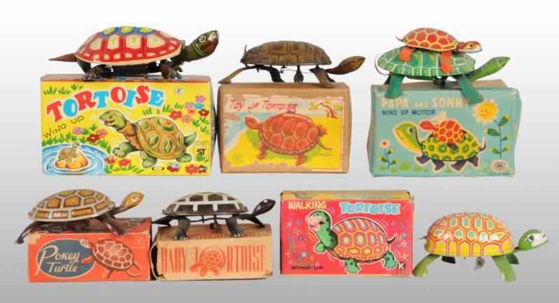 Appraisal: Lot of Tin Turtle Wind-Up Toys Description s to s