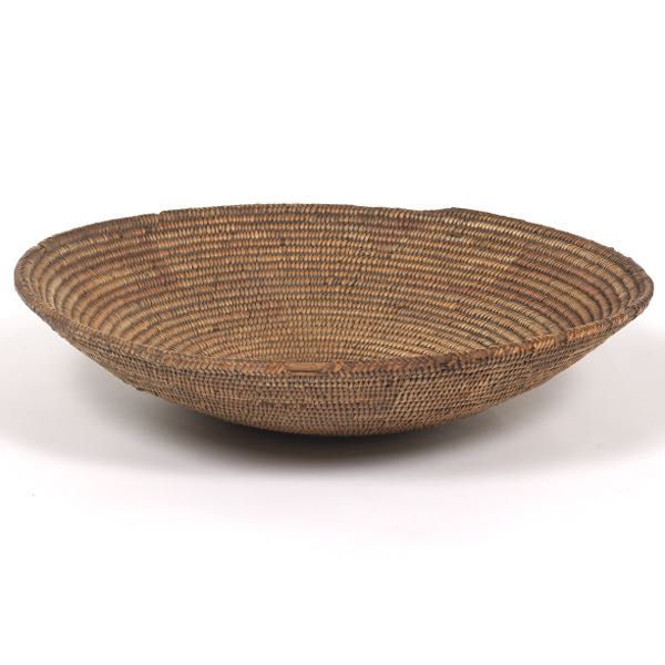 Appraisal: LARGE ANTIQUE NATIVE AMERICAN PIMA BASKET TRAY x Coil woven