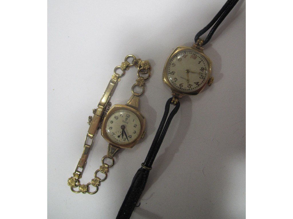 Appraisal: Ladies 's ct gold cased Tudor Rolex wrist watch with