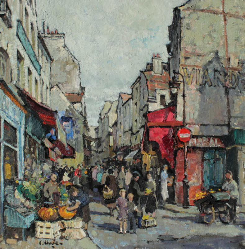 Appraisal: KLUGE Constantine Russian French - ''Le March Rue Mouffetard'' Parisian