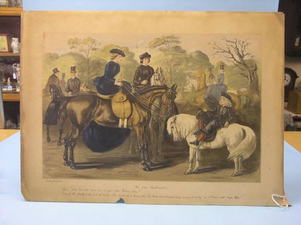 Appraisal: A set of seven humorous hunting prints after John Leach