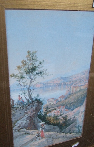 Appraisal: Maria Gianni c On the Neapolitan coast gouache signed and